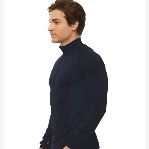 HPE Cross X seamless 1/4 zip in navy - Picture 7 of 7